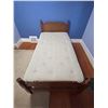 Image 3 : Single Vintage Wooden Bed Frame And Bed