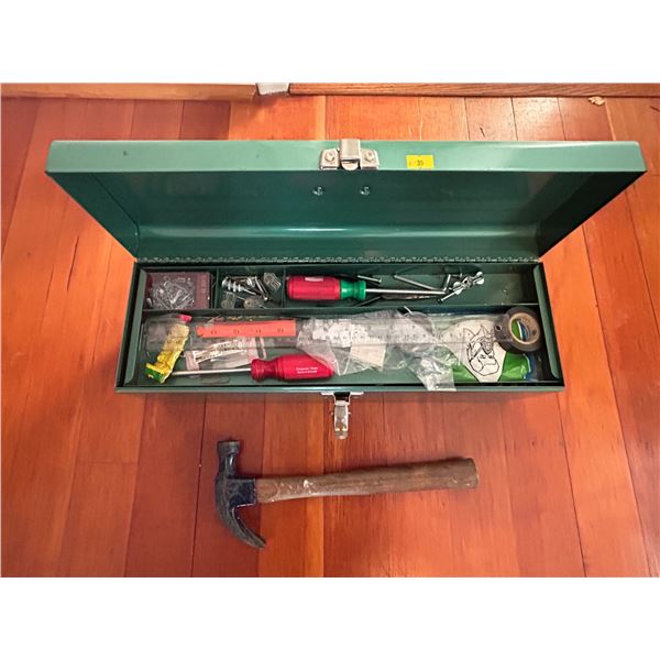 Beach Vintage Tool Box And Contents