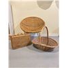 Image 1 : Wicker Picnic Basket, Basket And Chair