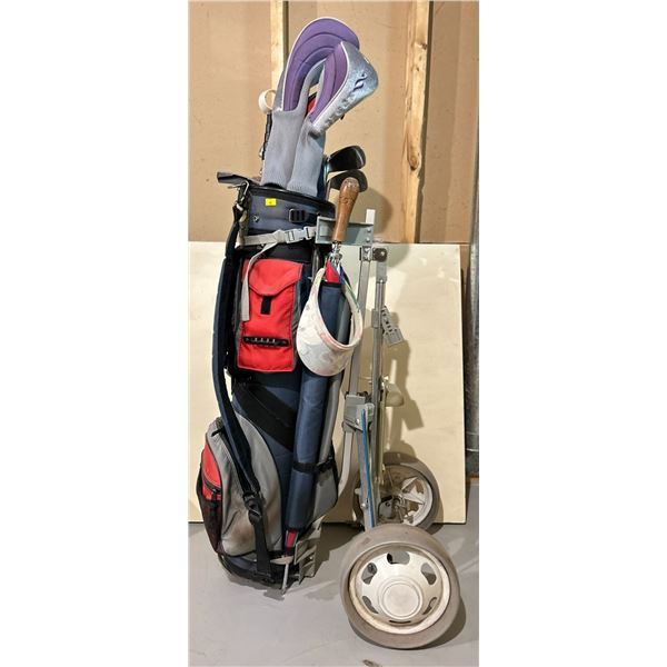 Set Of Power Built Womens Golf Clubs With Bag And Accessories