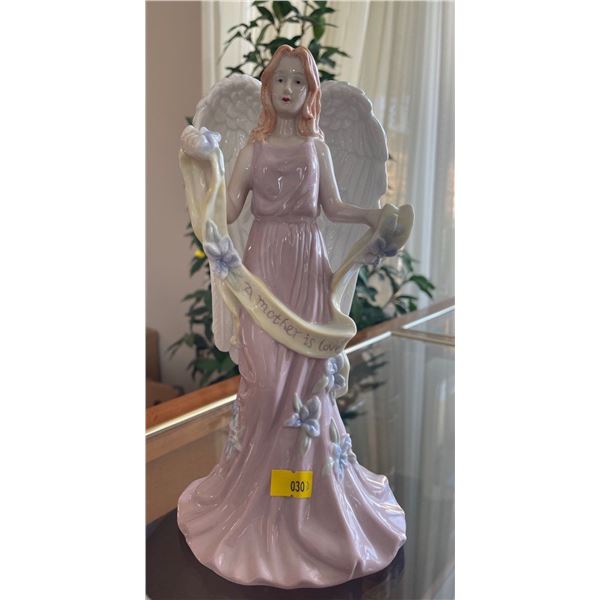 Ceramic Angel Music Box - A Mother Is Love By Sankyo