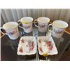 Image 2 : Royal Albert Moss Rose Coffee Mugs & Centennial Rose Candy Dishes