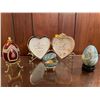 Image 1 : Faberge Style Egg Jewelry Box, Giant Heart Locket & More Decorative Eggs