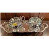 Image 1 : Silver Plated Creme & Sugar Serving Set 13Lx3H