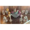 Image 1 : Assorted Collection Of Glassware Inside Home Decor Items