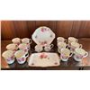 Image 1 : American Beauty Royal Albert Bone China Coffee Mugs, Serving Tray & More