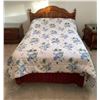 Image 1 : Solid Wood Double Bed With Memory Down Mattress - Bedding Included