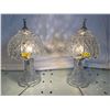 Image 1 : Matching Set Of Vintage Crystal Table Lamps 1940's Art Deco Retro  10.5Hx6W