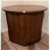 Image 1 : Vintage Art Deco Side Table With Cabinet Retro 26 inch Diameter x 21 Height