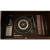 Image 2 : Delicraft/Garrard Vintage Record Player w/ 4 Speeds Solid Hardwood Cabinet Lift Top 46L x 18D x 29H