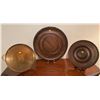 Image 1 : Assorted Collection Of Vintage Serving Trays 1 Brass & Mid-Century Modern Teak Wooden Brown x 2