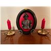 Image 1 : Assorted Collection of Inside Home Decor Medieval Warrior in Cast Frame Brass Candle Holders & More