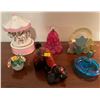 Image 1 : Assorted Collection of Inside Decor, Carousel Music Box, Figurines, Red Glass Bell & More