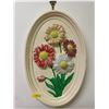 Image 2 : Set Of Decorative Ceramic Floral Wall Hangings 12.5Lx8H