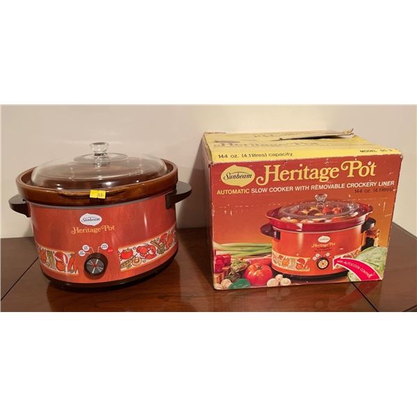 Sunbeam Heritage Slow Cooker 4.1L Capacity - Brand New In Box