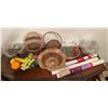 Image 1 : Assorted Collection Of Home Decor, Baskets, Fruit Display, Shelf Liner & More