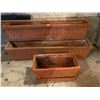 Image 1 : Assorted Collection Of Terra-Cotta Containers - Matching Set 33Lx7.5Dx7H