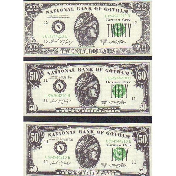 Gotham prop money from Batman Returns