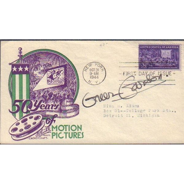 Greer Garson signed original FDC