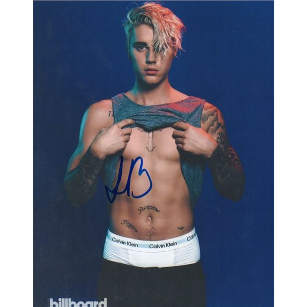 Justin Beiber signed photo sexy
