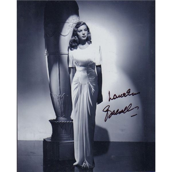 Lauren Bacall signed photo