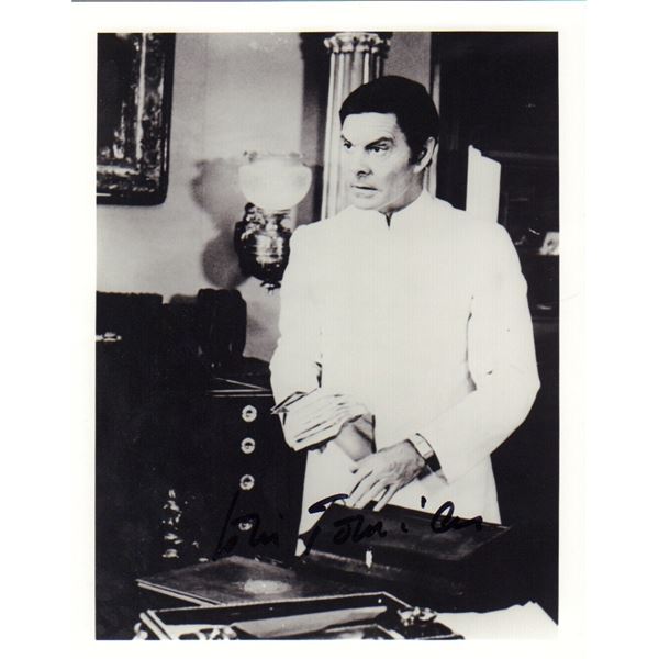 Louis Jourdan signed James Bond photo