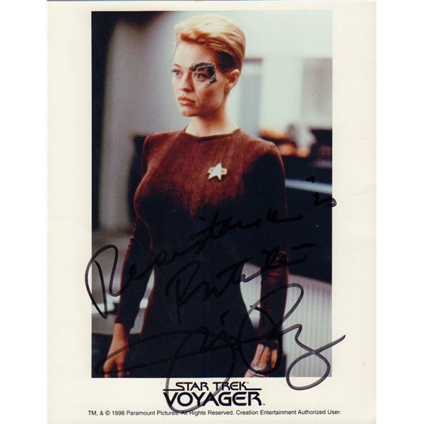 Jeri Ryan signed Star Trek photo