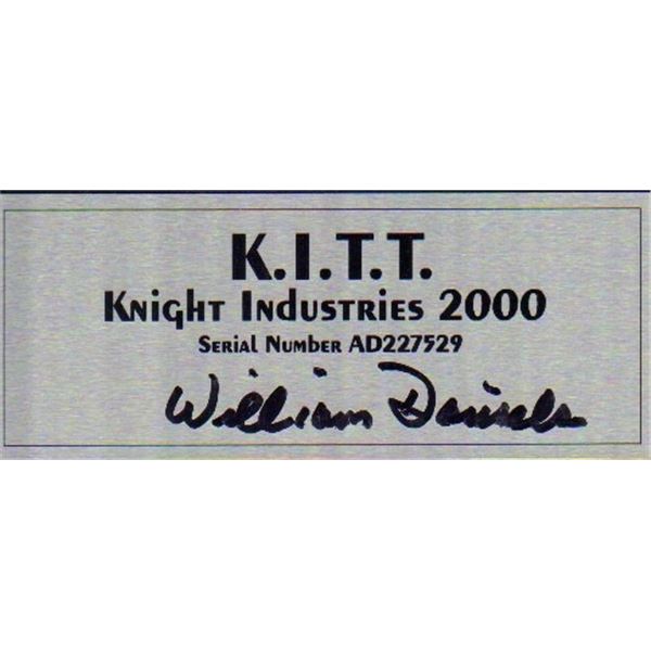 William Daniels signed replica plate