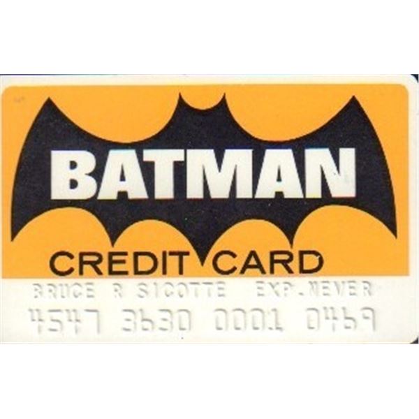 Batman Credit card rare novelty