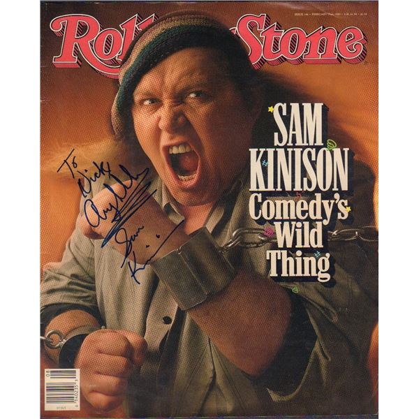 Sam Kinison signed magazine cover