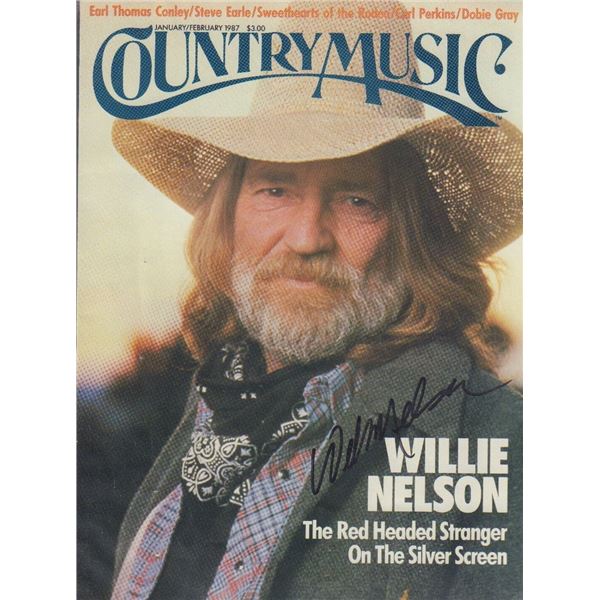 Willie Nelson signed vintage magazine cover
