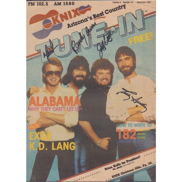 Alabama band signed magazine page