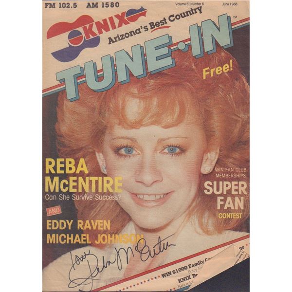 Reba McEntire signed vintage magazine page