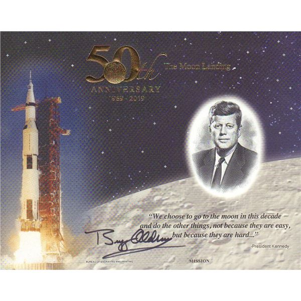 Buzz Aldrin signed Apollo 11 50th anniversary Print