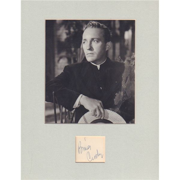 Bing Crosby signed cut matted