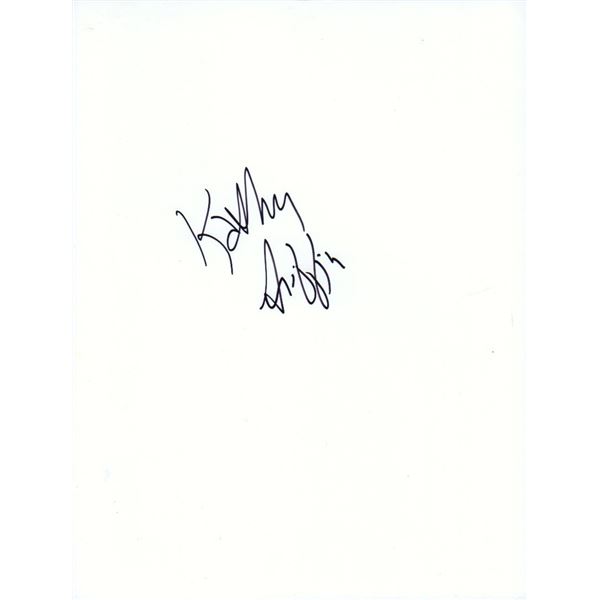 Kathy Griffin signed blank sheet