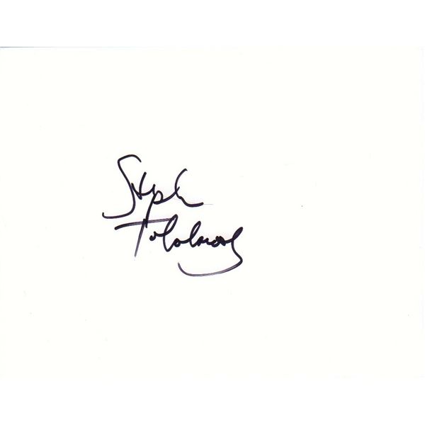 Stephen Tobolowsky signature on page