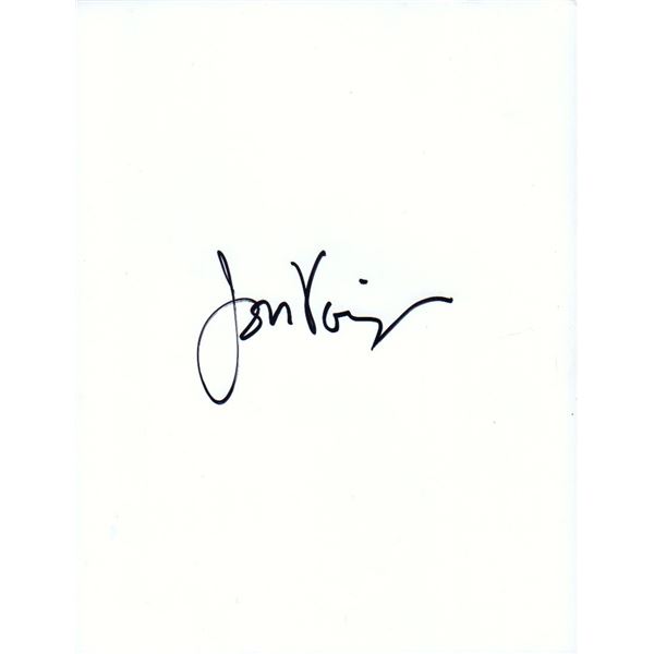 Jon Voight signed blank sheet