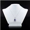 Image 1 : 7.90 ctw Tanzanite and 0.95 ctw Diamond Platinum Pendant (GIA CERTIFIED)