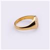 Image 3 : Vintage 18K Yellow Gold Ring with Engraved Fleur de Lis