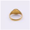 Image 4 : Vintage 18K Yellow Gold Ring with Engraved Fleur de Lis