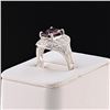 Image 2 : 2.39 ctw Purplish Pink Spinel and 0.23 ctw Diamond Platinum Ring
