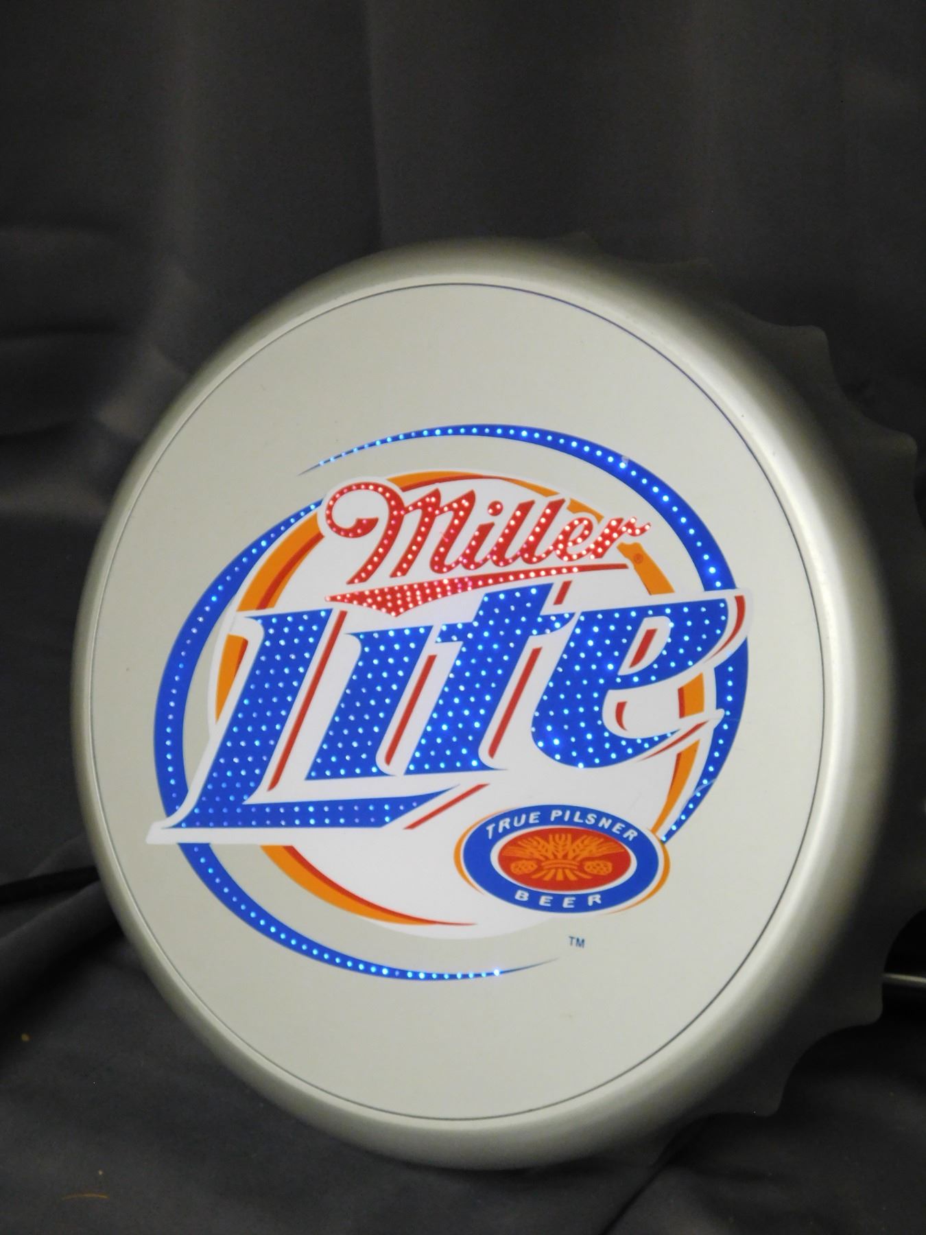 Miller Lite LED Bottle Cap Wall Lighted Sign