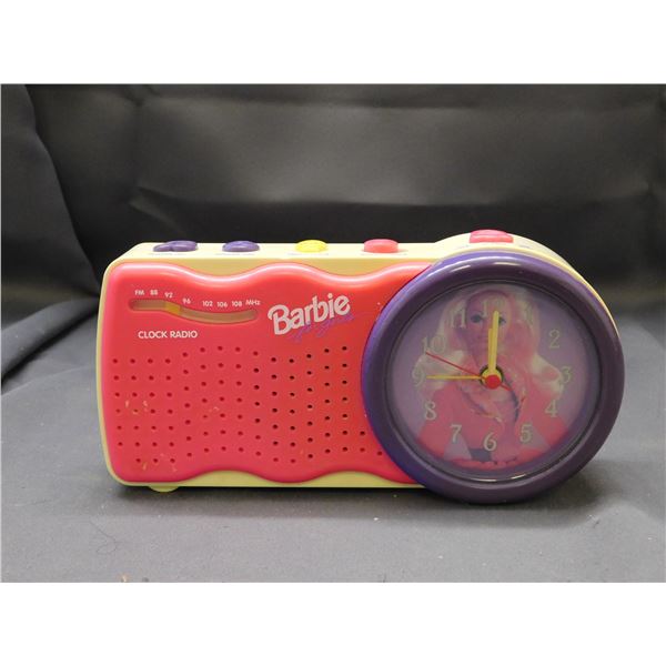 1995 Barbie Clock Radio with Lighted Clock Face