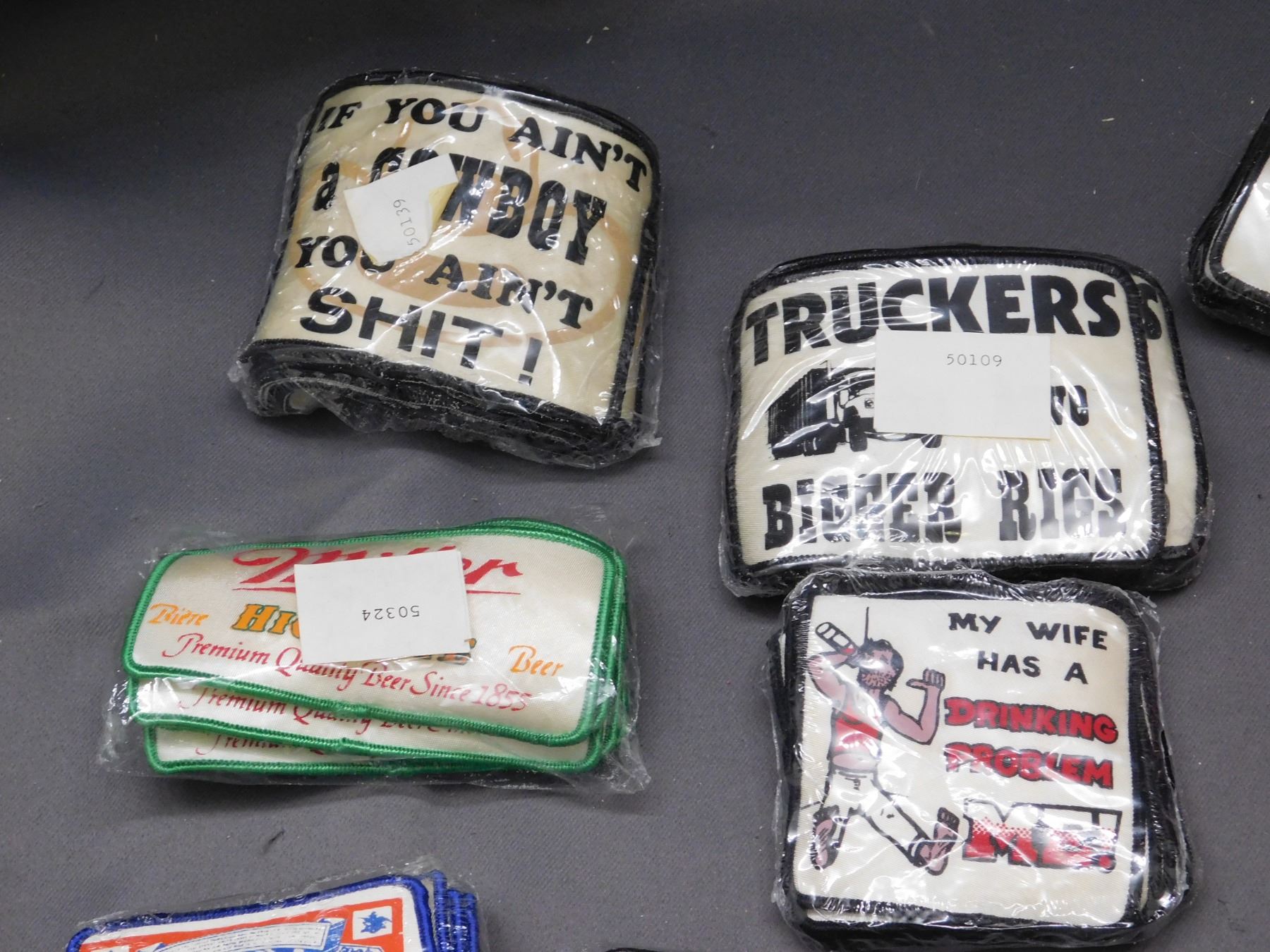 Lot of 10 Packs of Vintage Assorted Novelty Patches