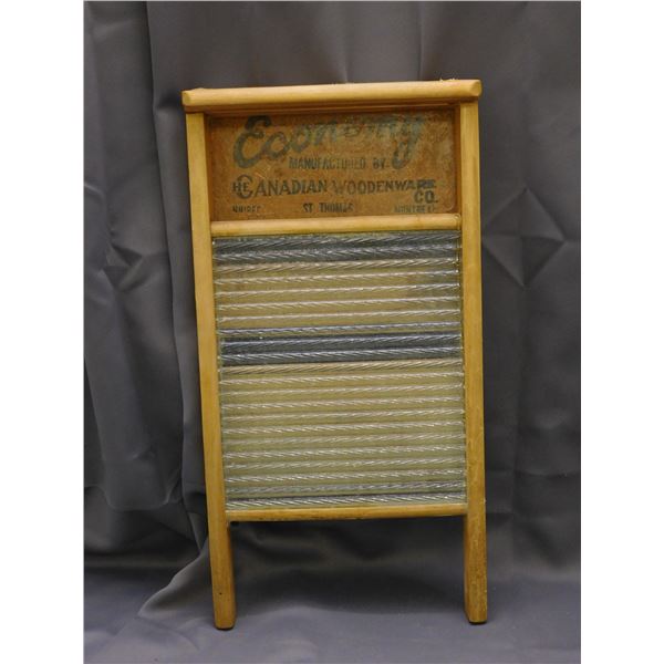 Vintage Washboard Wood and Glass Economy The Canadian Woodenware Co St