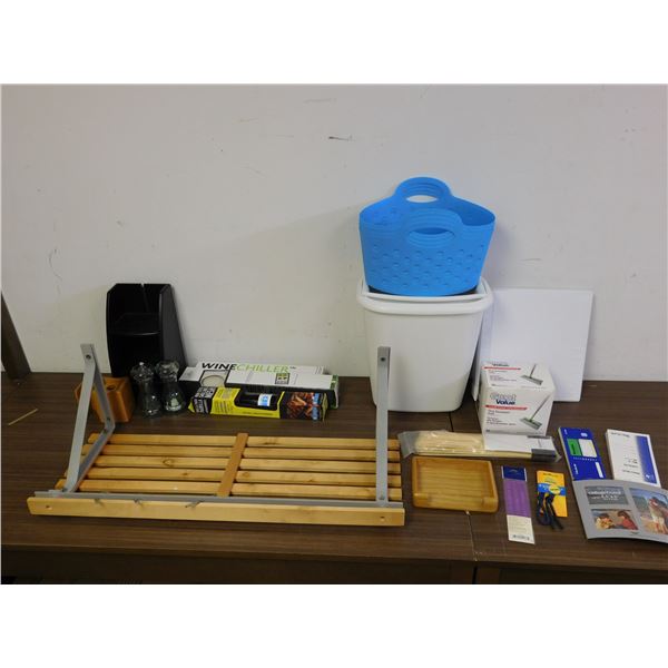 END OF THE RUN LOT Assorted Household Shelving, Bins, Baskets, Kitchen / Bathroom