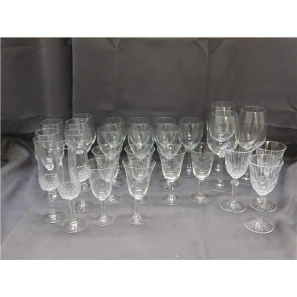 LARGE Bundle of Stemware Wine Glasses 26pcs Assorted Styles