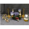 Image 1 : Lot of Assorted Home Decor Partylite Candleholders Gold Tone, Floral Centerpiece Candelabra, Etc