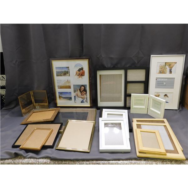 Lot of 16 Empty Picture Frames Assorted Sizes